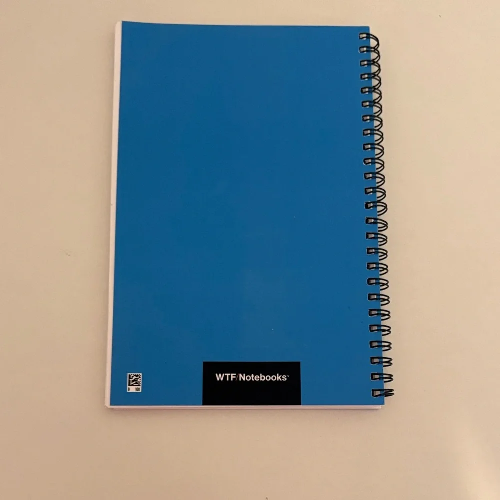 WTF‎ Notebook Blue Spiral Notebook Shit I have to write down because i'm old